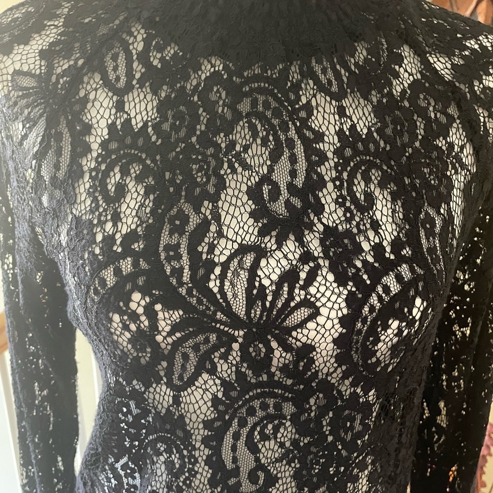 Bar III Elegant Black Lace Top - EUC - Picture 3 of 10